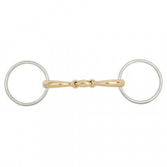 BR Double Jointed Loose Ring Snaffle Soft Contact 16MM Ø 70MM